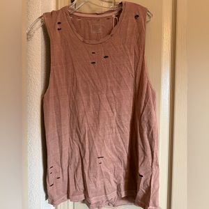 Distressed Tank with tags